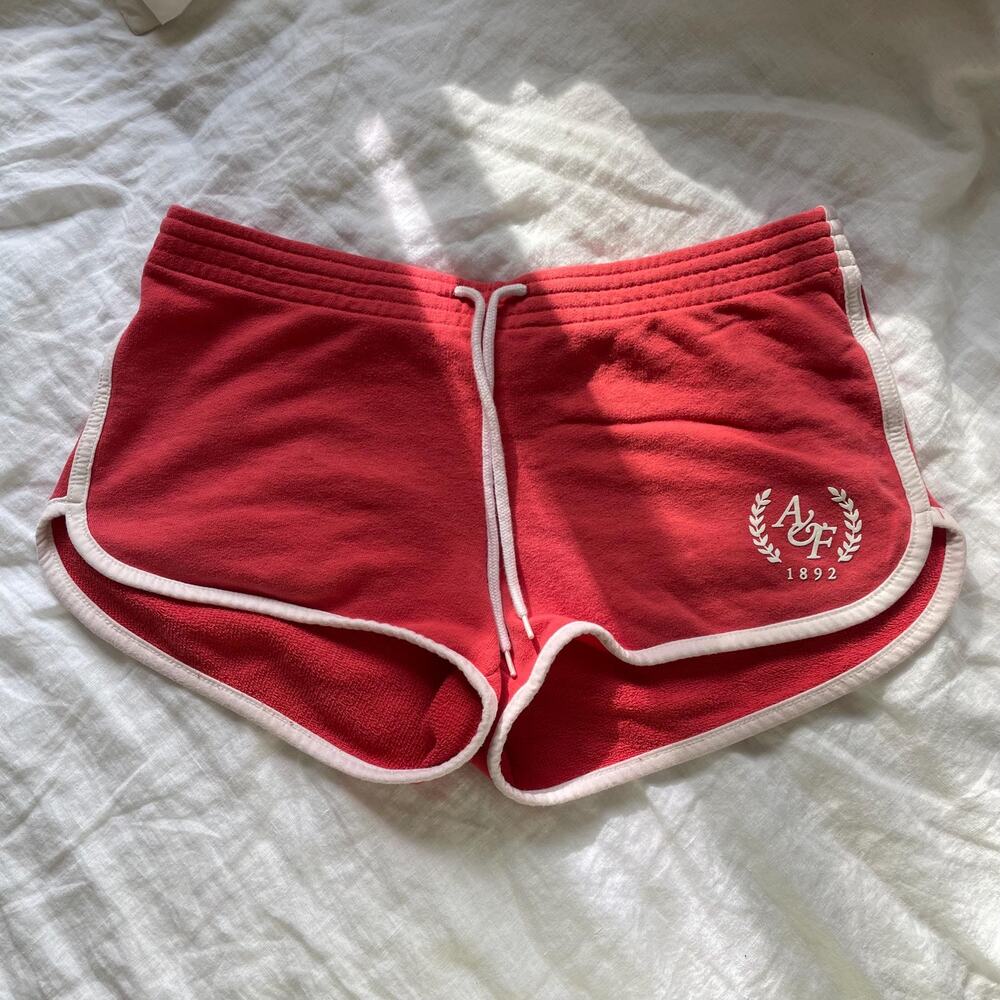 Y2K Abercrombie & Fitch Red AF Low Rise mini shorts | Size M